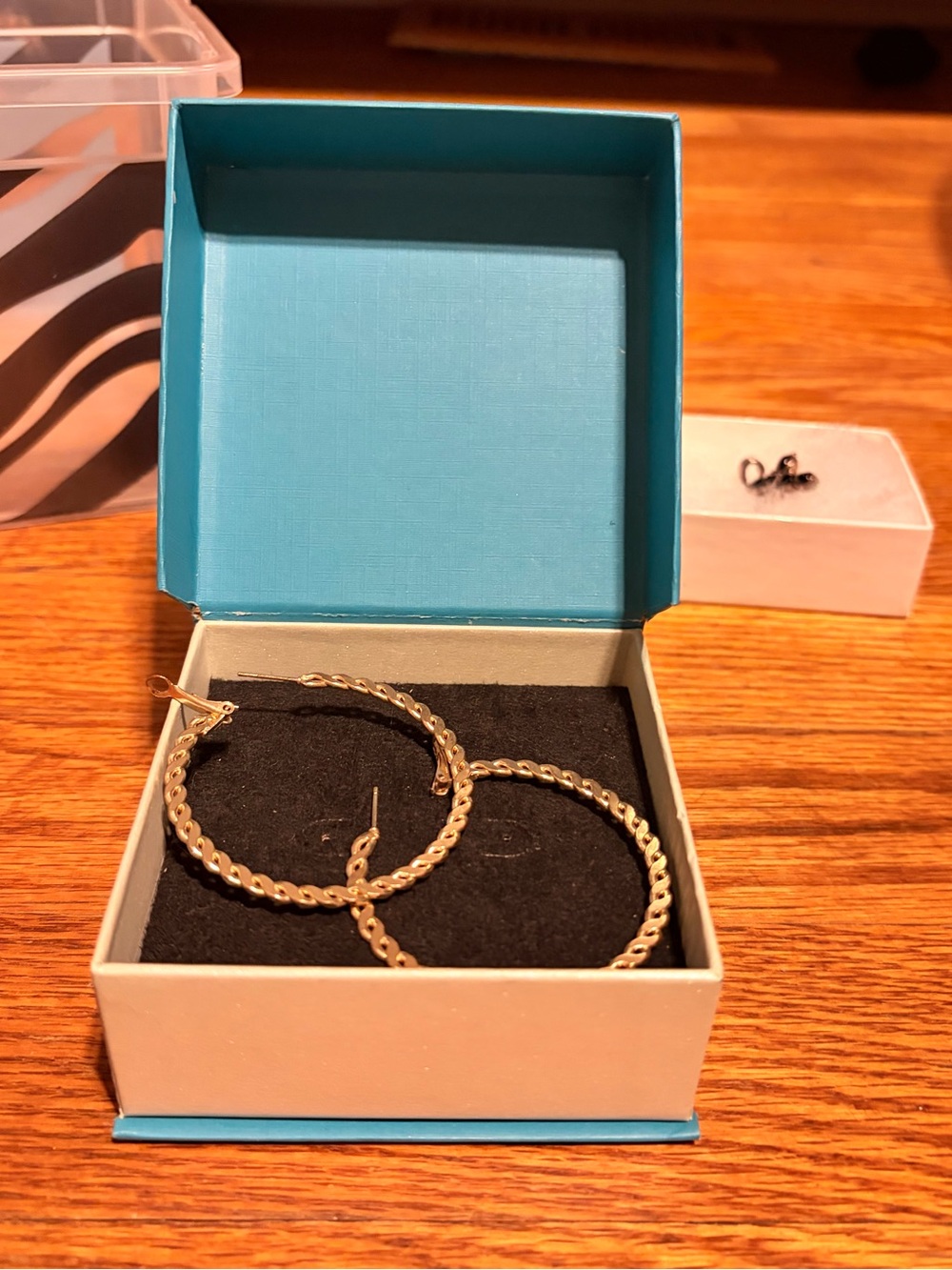 Gold Twisted Hoop Earrings